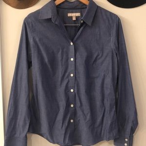 Dark Blue Chambray Style Banana Republic Shirt